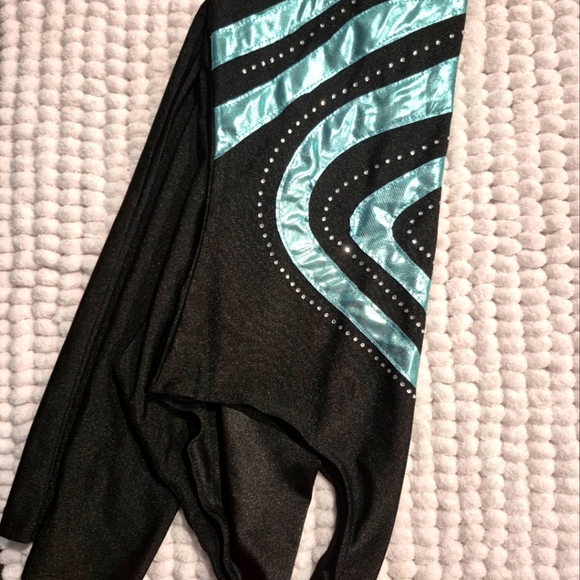 IEFIEL Girls Long Sleeve Dance Training Leotard Sparkle Glitters Gymnastics Work - Picture 7 of 8